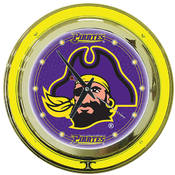 East Carolina University Neon Clock - 14 inch Diam