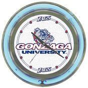 Gonzaga University Neon Clock - 14 inch Diameter