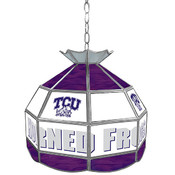 Texas Christian U Stained Glass Tiffany Lamp - 16