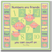 Numbers are Friends by Grace Riley-Framed 24x24 Ca