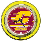 Central Michigan University Neon Clock - 14 Inch D