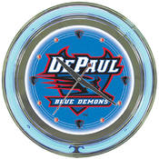 DePaul University Neon Clock - 14 Inch Diameter