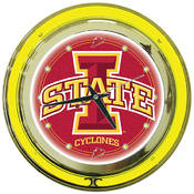 Iowa State University Neon Clock - 14 Inch Diamete
