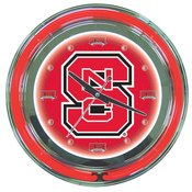 North Carolina State Neon Clock - 14 inch Diameter