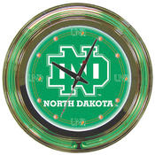 University of North Dakota Neon Clock - 14 Inch Di