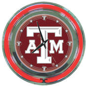 Texas A&M University Neon Clock - 14 inch Diameter