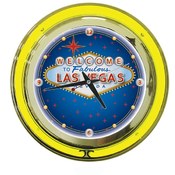 Las Vegas Neon Clock - 14 inch Diameter