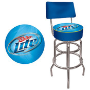 Miller Lite Padded Bar Stool with Back