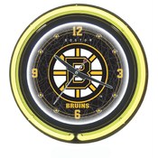 NHL Boston Bruins Neon Clock - 14 inch Diameter