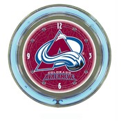 NHL Colorado Avalanche Neon Clock - 14 inch Diamet