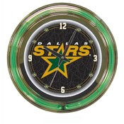 NHL Dallas Stars Neon Clock - 14 inch Diameter