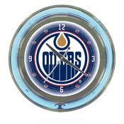 NHL Edmonton Oilers Neon Clock - 14 inch Diameter