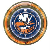 NHL New York Islanders Neon Clock - 14 inch Diamet