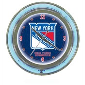 NHL New York Rangers Neon Clock - 14 inch Diameter