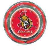 NHL Ottawa Senators Neon Clock - 14 inch Diameter