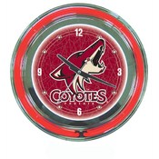 NHL Phoenix Coyotes Neon Clock - 14 inch Diameter