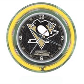 NHL Pittsburgh Penguins Neon Clock - 14 inch Diame