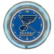 NHL St. Louis Blues Neon Clock - 14 inch Diameter