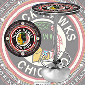 NHL Vintage Chicago Blackhawks Pub Table