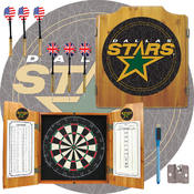NHL Dallas Stars Dart Cabinet includes Darts and B