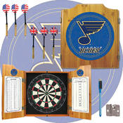 NHL St. Louis Blues Dart Cabinet includes Darts an