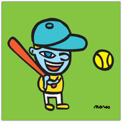 Baseball by Marco-Framed 18x18 Canvas Art