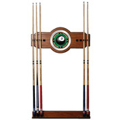 8-Ball Rack'em 2 piece Wood and Mirror Wall Cue Ra
