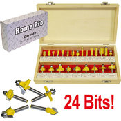 Multi-purpose 24-piece Router Bit Set