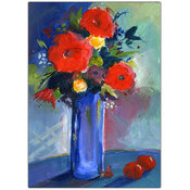 Red Flowers by Sheila Golden-35x47 Ready to Hang C