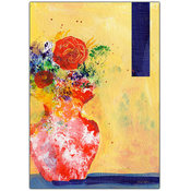 Red Vase by Sheila Golden-18x24 Ready to Hang Canv