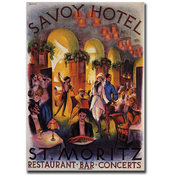 Savoy Hotel St. Moritz-Gallery Wrapped 24x32 Canva