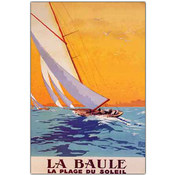 La Baule by Charles Allo-Framed 32x47 Canvas Art
