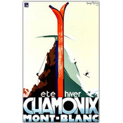 Chamonix Mont Blanc by Henry Reb-Framed 30x47 Canv