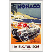Monaco 13 Avril 1936 by George Ham-Framed 18x24 Ca