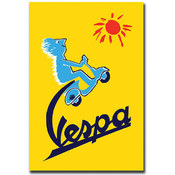 Vespa-Gallery Wrapped 24x32 Canvas Art