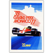 Monaco 1977 by George Ham-Framed 18x24 Canvas Art