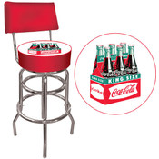 Vintage Coca-Cola Pub Stool with Back