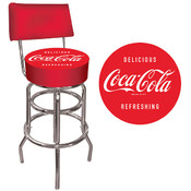 Coca Cola Vintage Pub Stool with Back
