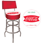 Vintage Coca-Cola Coke Pub Stool with Back