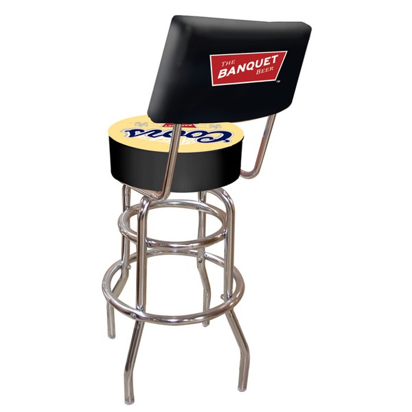 Coors Banquet Padded Bar Stool With Back Feedworks