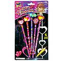 5 Pack Heart &amp; Love Eraser Toppers Pencil