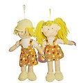 12 "Soft Doll Boy and Girl in Printed Jumper