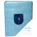Small Denim Pocket Photo Album with Raised Design