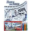 Cars Shaped Laser 11X14" Poster With 6 Markers