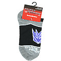 Transformers No Show Socks Size 4-6 &amp; 6-8