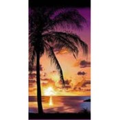 Tropical Design Beach Towel-Palm Silhouette