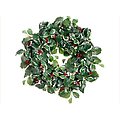 20" Traditional Variegated Holly Berry Artificial Christmas Wreath - Unlit