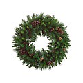 30" American Pine Artificial Christmas Wreath with Pine Cones - Unlit