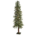 savealot shops christmas wreaths 7' Pre-Lit Frosted Alpine Artificial Christmas Tree - Clear Lights