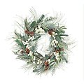 Pack of 2 Winter Solace Pine, Cone, Cedar and Berry Christmas Wreaths 20" Unlit